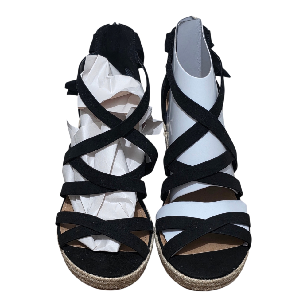 Torrid Black and White Espadrille Sandals
